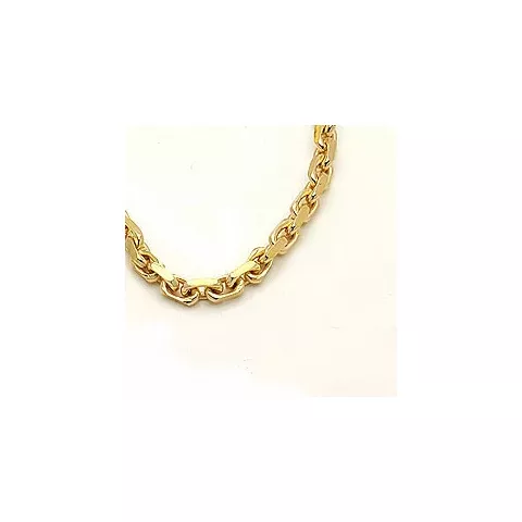 Enkel BNH anker facet halskedja i 8 karat guld 50 cm x 1,6 mm