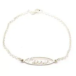 Flicka namnarmband i silver