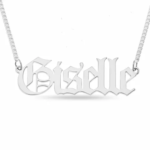 Elegant namnhalsband i silver