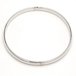 rund BNH armring i 14 karat vitguld