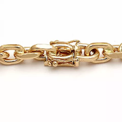 BNH Anker facet armband i 14 karat guld 18,5 cm x 9,0 mm