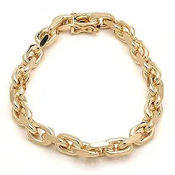 BNH Anker facet armband i 8 karat guld 18,5 cm x 7,0 mm