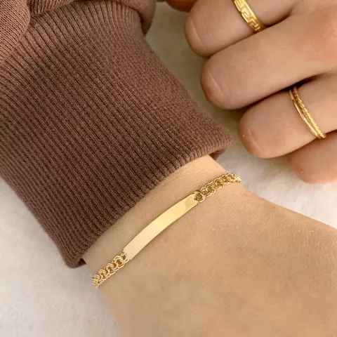 BNH bismark armband i 14 karat guld 14 cm x 3,5 mm