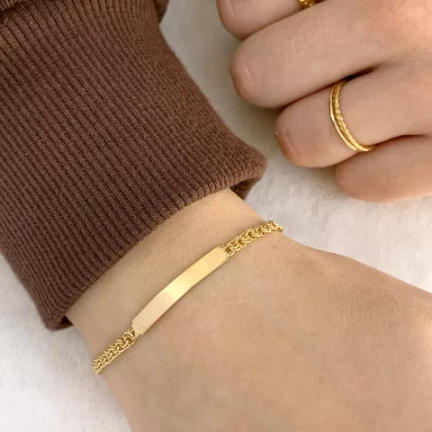BNH bismark armband i 8 karat guld 14 cm x 3,5 mm