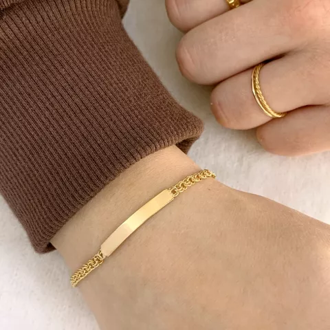 BNH bismark armband i 8 karat guld 16 cm x 3,5 mm