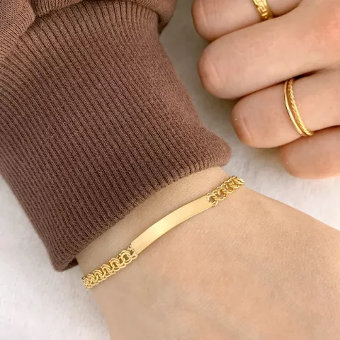 BNH bismark armband i 8 karat guld 16 cm x 4,0 mm