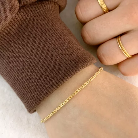 kungalänk armband i 14 karat guld 23 cm x 1,8 mm