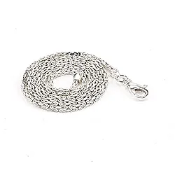 kungalänk armband i 14 karat vitguld 18,5 cm x 1,8 mm