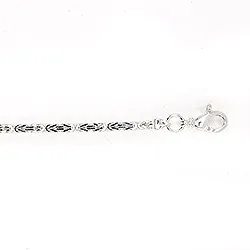 kungalänk halskedja i 14 karat vitguld 60 cm x 1,8 mm