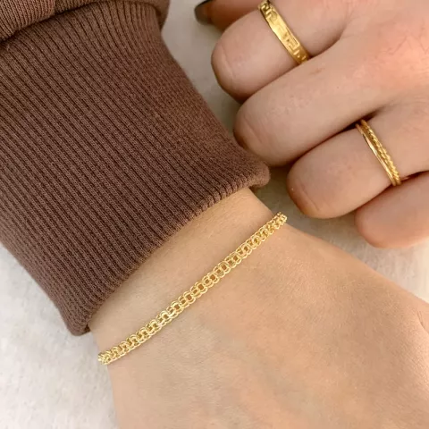 BNH bismark armband i 14 karat guld 21,0 cm x 3,5 mm