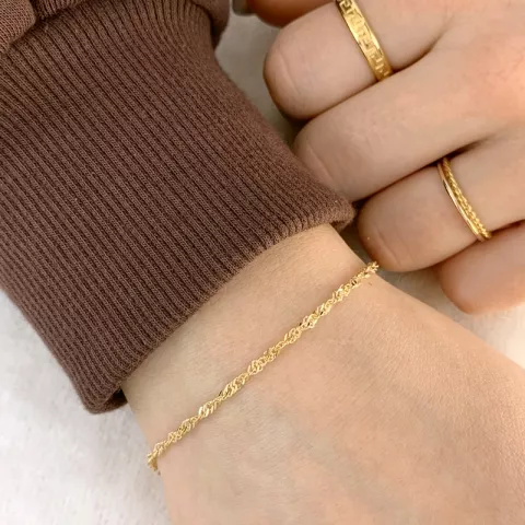 BNH singapore armband i 14 karat guld 21,0 cm x 2,3 mm