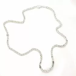 stor kungalänk halskedja i silver 45 cm x 2,8 mm