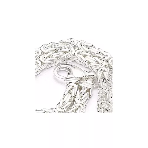 elegant kungalänk halskedja i silver 60 cm x 4,8 mm