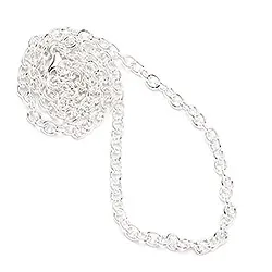 BNH Anker runda halsband i silver 50 cm x 4,1 mm