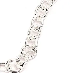 BNH Anker runda halsband i silver 42 cm x 6,1 mm