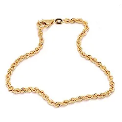 BNH cordel armband i 14 karat guld 17 cm x 3,2 mm