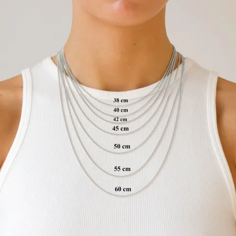 BNH panzerhalskedja i silver 42 cm x 4,0 mm