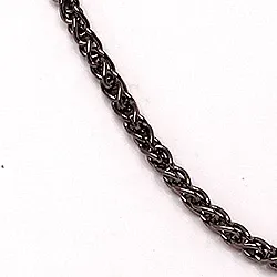 BNH vetehalsband i svart rhodinerat silver 42 cm x 1,3 mm