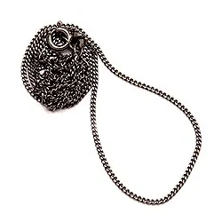 BNH panzerhalskedja i svart rhodinerat silver 38 cm x 1,2 mm