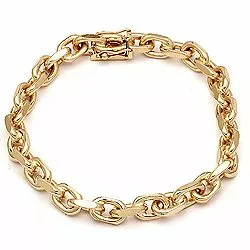 BNH Anker facet armband i 8 karat guld 18,5 cm x 5,0 mm