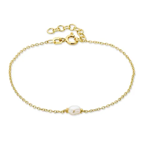 pärla armband i förgyllt silver