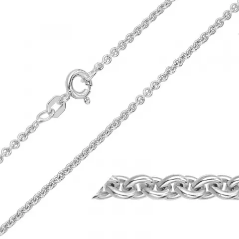 elegant lång BNH Anker runda halsband i 14 karat vitguld 70 cm x 2,0 mm