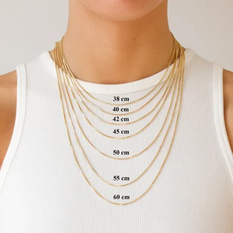 BNH veneziahalskedja i 8 karat guld 50 cm x 0,9 mm