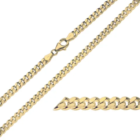 BNH panzerhalskedja i 8 karat guld 45 cm x 2,7 mm