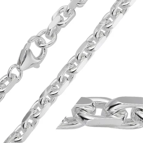 BNH anker facet halskedja i silver 38 cm x 4,5 mm