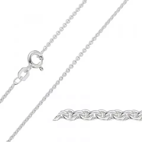BNH Anker runda halsband i silver 90 cm x 1,5 mm