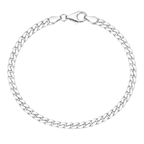 BNH panzerarmband i silver 17 cm x 4,0 mm