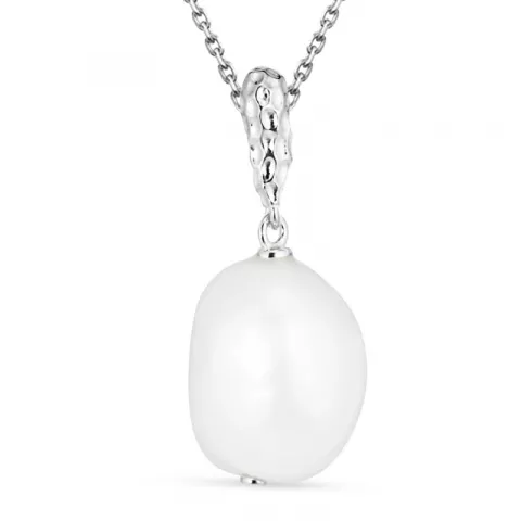 pärla hängen med halskedja i silver