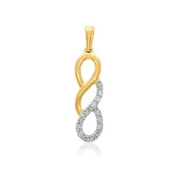 diamant hängen i 14  carat guld 0,10 ct