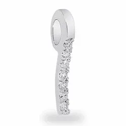diamantberlocker i 14 carat vitguld 0,08 ct
