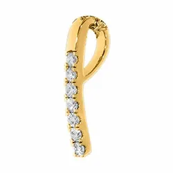 Diamantberlocker i 14  carat guld 0,08 ct