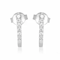 diamant örhängestift i 14 karat vitguld med diamant