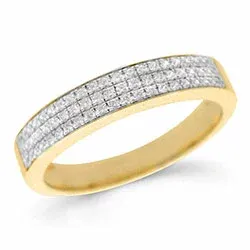 diamant guld ring i 14  karat guld 0,18 ct