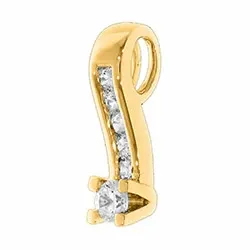 diamantberlocker i 14  carat guld 0,15 ct