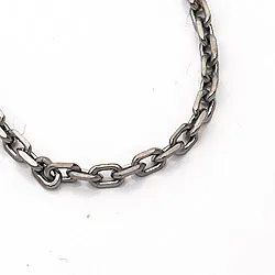 ankerhalskedja i svart rhodinerat silver 45 cm x 1,4 mm
