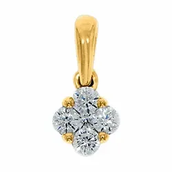 diamantberlocker i 14  carat guld 0,15 ct