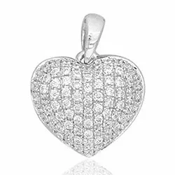 hjärta diamantberlocker i 14  carat vitguld 0,30 ct