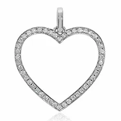 hjärta diamantberlocker i 14 carat vitguld 0,23 ct