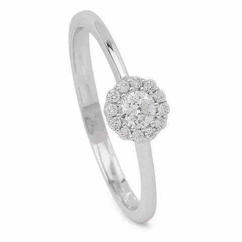 rund diamant vitgulds ring i 14 karat vitguld 0,23 ct