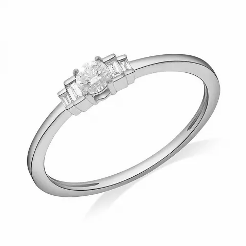 diamant vitgulds ring i 14  karat vitguld 0,15 ct 0,06 ct