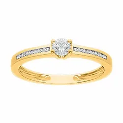 diamant ring i 14  karat guld 0,30 ct