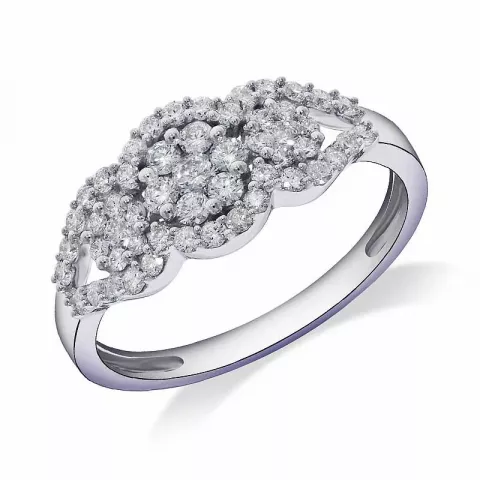 abstrakt diamant ring i 14  karat vitguld 0,69 ct