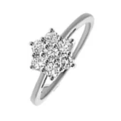 stjärna diamant ring i 14 karat vitguld 0,36 ct