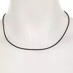 Halsband i sort gummi  x 2,0 mm