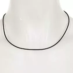 Halsband i sort gummi  x 2,0 mm