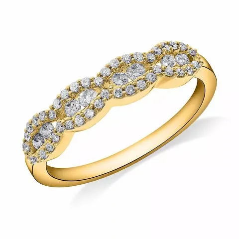 Fingerring diamant guld ring i 14  karat guld 0,43 ct